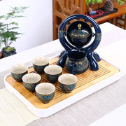 8 Pcs Set Semi Automatic Tea Sets Chinese Ceramic Purple Clay Tea Set Tea Cup The Kung Fu Teapot Set-Health Wisdom™
