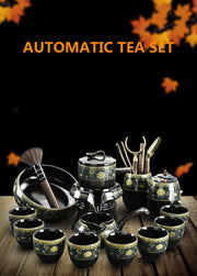 8 Pcs Set Semi Automatic Tea Sets Chinese Ceramic Purple Clay Tea Set Tea Cup The Kung Fu Teapot Set-Health Wisdom™