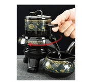 8 Pcs Set Semi Automatic Tea Sets Chinese Ceramic Purple Clay Tea Set Tea Cup The Kung Fu Teapot Set-Health Wisdom™