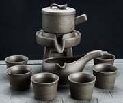 8 Pcs Set Semi Automatic Tea Sets Chinese Ceramic Purple Clay Tea Set Tea Cup The Kung Fu Teapot Set-Health Wisdom™