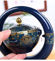 8 Pcs Set Semi Automatic Tea Sets Chinese Ceramic Purple Clay Tea Set Tea Cup The Kung Fu Teapot Set-Health Wisdom™