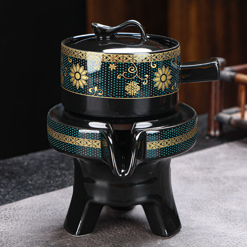 8 Pcs Set Semi Automatic Tea Sets Chinese Ceramic Purple Clay Tea Set Tea Cup The Kung Fu Teapot Set-Health Wisdom™