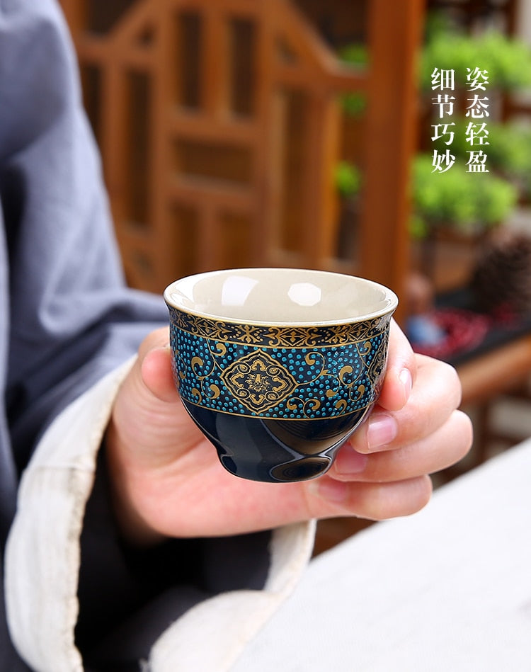 8 Pcs Set Semi Automatic Tea Sets Chinese Ceramic Purple Clay Tea Set Tea Cup The Kung Fu Teapot Set-Health Wisdom™
