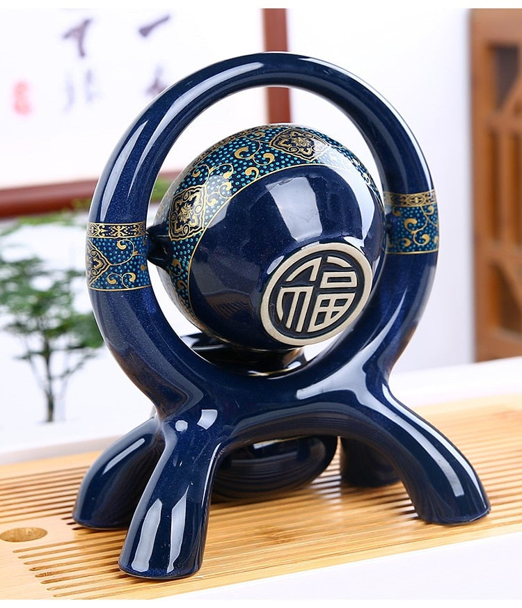 8 Pcs Set Semi Automatic Tea Sets Chinese Ceramic Purple Clay Tea Set Tea Cup The Kung Fu Teapot Set-Health Wisdom™