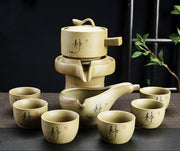 8 Pcs Set Semi Automatic Tea Sets Chinese Ceramic Purple Clay Tea Set Tea Cup The Kung Fu Teapot Set-Health Wisdom™