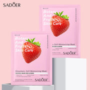 8 Pieces Strawberry Facial Mask Sheets Chamomile Pomegranate Cucumber Plant Fruit Masks for Oil Control Anti-wrinkle Anti-aging-Health Wisdom™