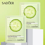 8 Pieces Strawberry Facial Mask Sheets Chamomile Pomegranate Cucumber Plant Fruit Masks for Oil Control Anti-wrinkle Anti-aging-Health Wisdom™