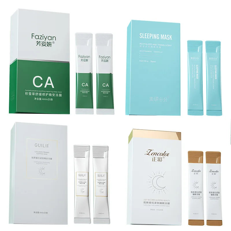 80pcs Centella Collagen Sleeping Facial Masks Moisturizing Anti-wrinkle Creams Masks Skincare Face Mask Beauty Facial Skin Care-Health Wisdom™