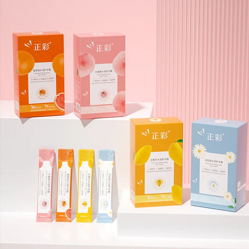 80pcs/4box Moisturizing Hand Cream Chamomile Honey Peach Grapefruit Anti Wrinkle Nourishing Hand Creams Hands Skin Products-Health Wisdom™