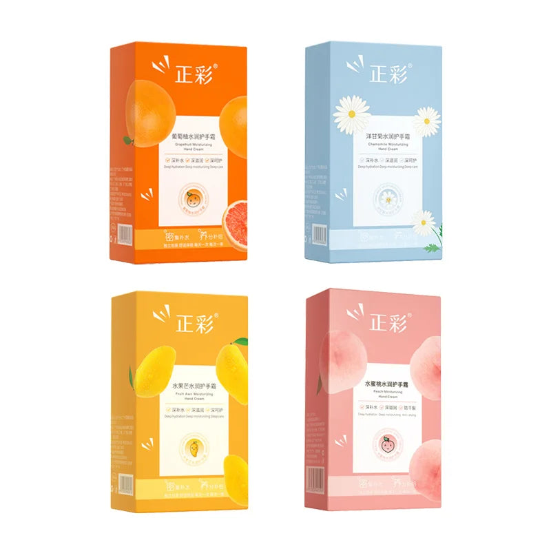 80pcs/4box Moisturizing Hand Cream Chamomile Honey Peach Grapefruit Anti Wrinkle Nourishing Hand Creams Hands Skin Products-Health Wisdom™