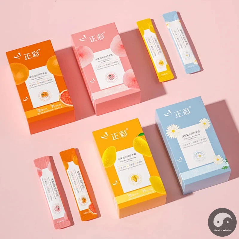 80pcs/4box Moisturizing Hand Cream Chamomile Honey Peach Grapefruit Anti Wrinkle Nourishing Hand Creams Hands Skin Products-Health Wisdom™