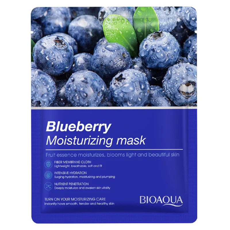 8pcs BIOAQUA Natural Fruits Face Masks Skincare Anti-acne Moisturizing Anti Aging Skin Brighten Facial Mask Sheet Mask Face Care-Health Wisdom™