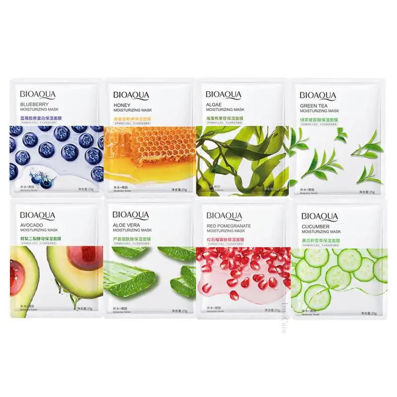 8pcs Natural Plant Face Mask Beauty Skincare Masks Moisturizing Anti Aging Hydrating Facial Mask Face Care Korean Cosmetics-Health Wisdom™