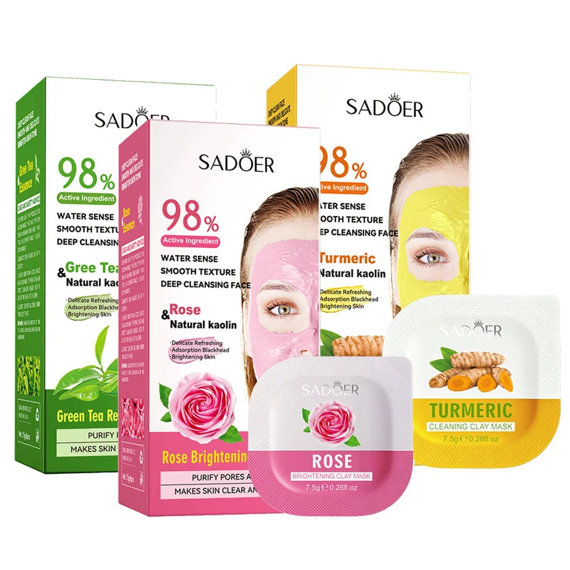 8pcs/box Matcha Rose Mud Masks Clay Face Mask Moisturizing Deep Cleaning Beauty Anti-Acne Creams Masks Facial Mask Skin Care-Health Wisdom™