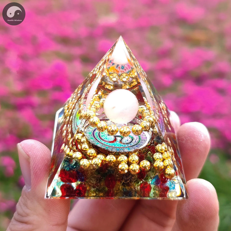 A13 Energy Pyramid Orgonite Crystals Stone Orgone Pyramid Natural Amethyst Peridot Reiki Chakra Energy Generator Meditation Tool-Health Wisdom™