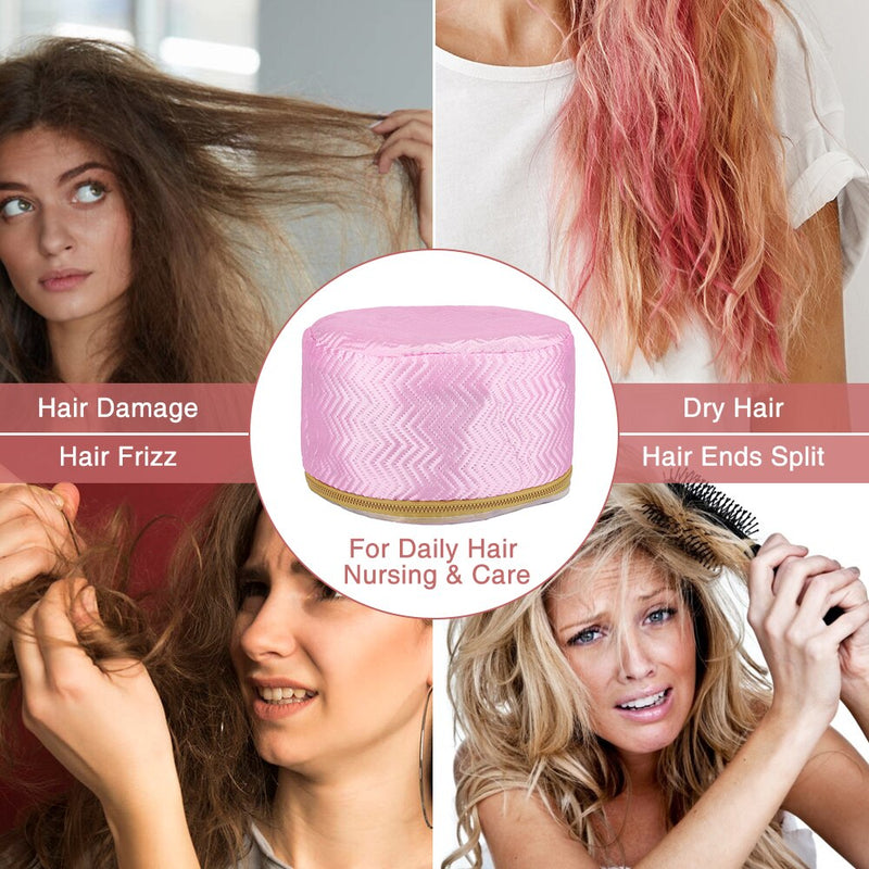 Adjustable Heating Hair Cap Steamer Nourishing Thermal Treatment Baking Oil Cap Hair Mask Spa Home Salon Hair Care Styling Tool-Health Wisdom™