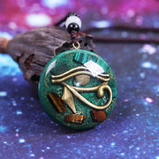 Ancient Orgonite Egypt The Eye Of Horus Pendant For Women And Men Luminous Orgone Energy Necklaces Malachite Reiki Healing Jewelry-Health Wisdom™