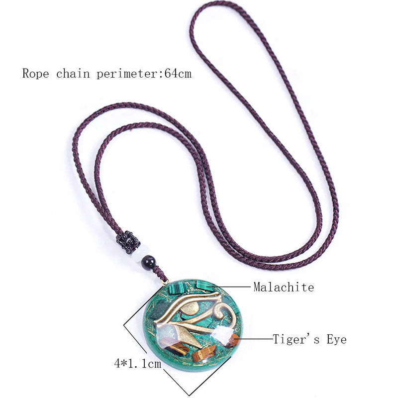 Ancient Orgonite Egypt The Eye Of Horus Pendant For Women And Men Luminous Orgone Energy Necklaces Malachite Reiki Healing Jewelry-Health Wisdom™