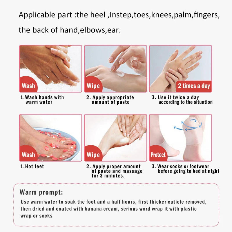 Anti Crack Foot Cream Oil Anti-Drying Crack Foot Cream Heel Cracked Repair Cream Removal Dead Skin Hand Feet Care Mask-Health Wisdom™