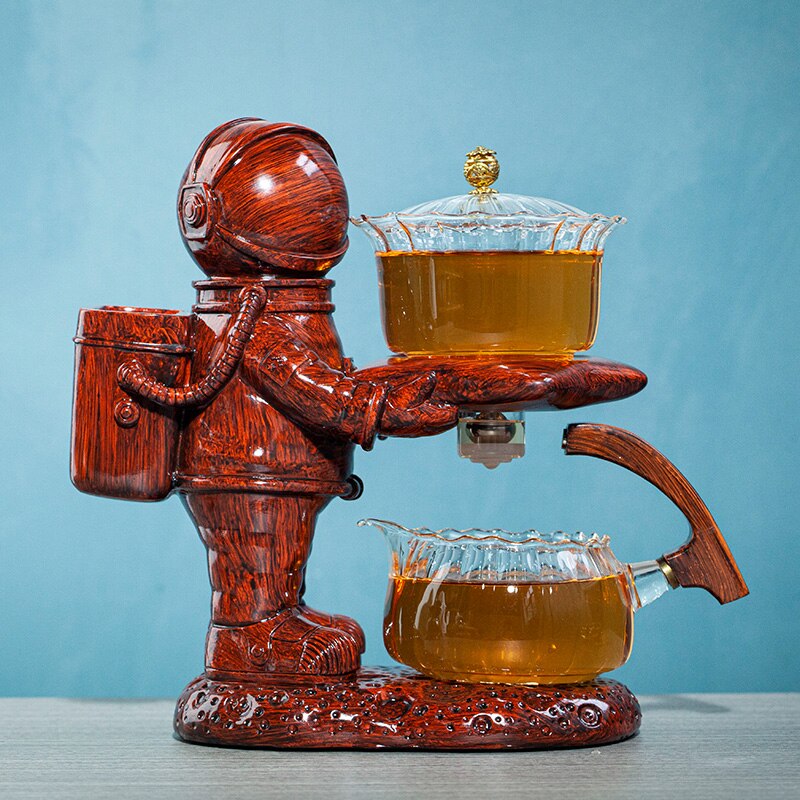 Astronaut Creative Fish Magnetic Teapot Glass Lazy Automatic Tea Making Household Pu'er Oolong Tea Set Infuser Drinking-Health Wisdom™