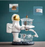 Astronaut Creative Fish Magnetic Teapot Glass Lazy Automatic Tea Making Household Pu'er Oolong Tea Set Infuser Drinking-Health Wisdom™