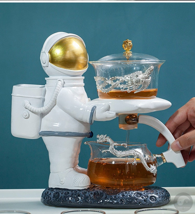 Astronaut Creative Fish Magnetic Teapot Glass Lazy Automatic Tea Making Household Pu'er Oolong Tea Set Infuser Drinking-Health Wisdom™
