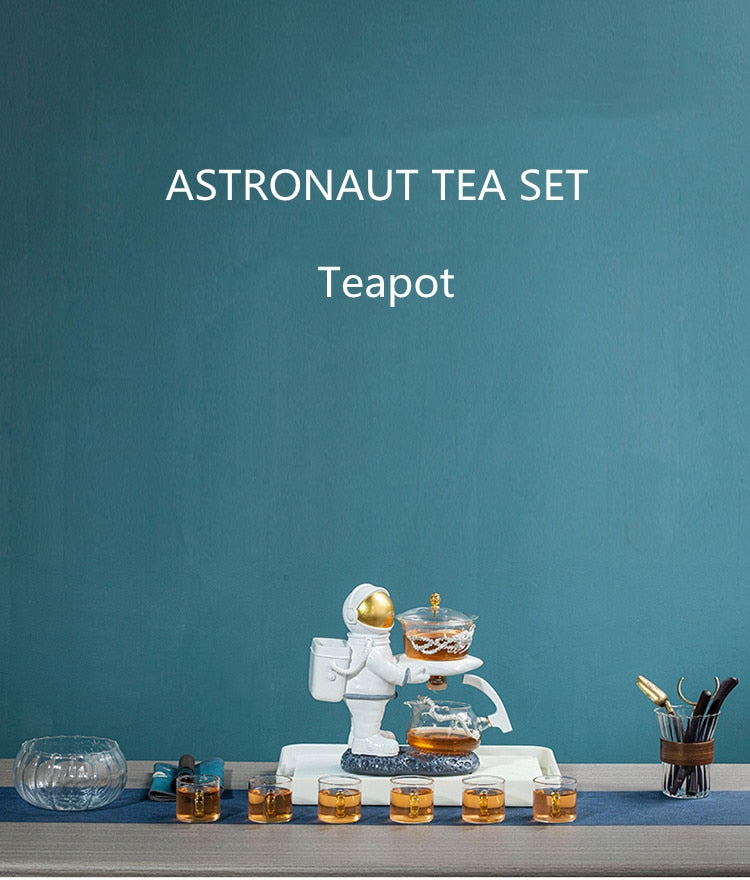 Astronaut Creative Fish Magnetic Teapot Glass Lazy Automatic Tea Making Household Puer Oolong Tea Set Infuser Drinking-Health Wisdom™
