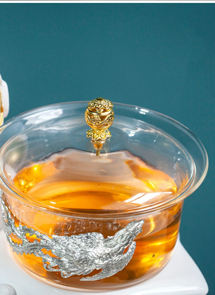 Astronaut Creative Fish Magnetic Teapot Glass Lazy Automatic Tea Making Household Puer Oolong Tea Set Infuser Drinking-Health Wisdom™