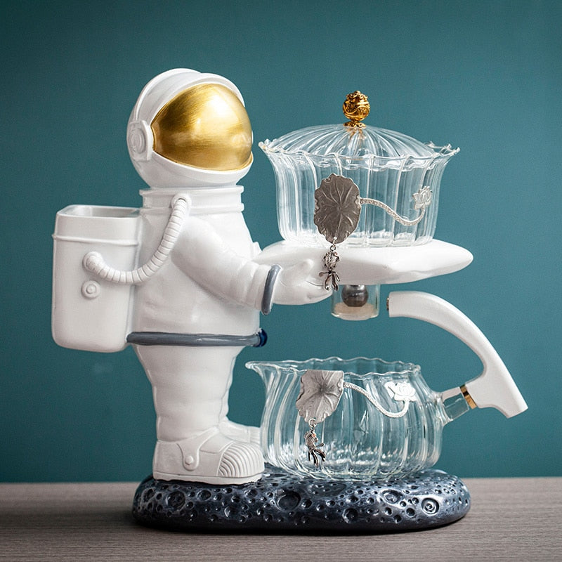 Astronaut Creative Fish Magnetic Teapot Glass Lazy Automatic Tea Making Household Puer Oolong Tea Set Infuser Drinking-Health Wisdom™