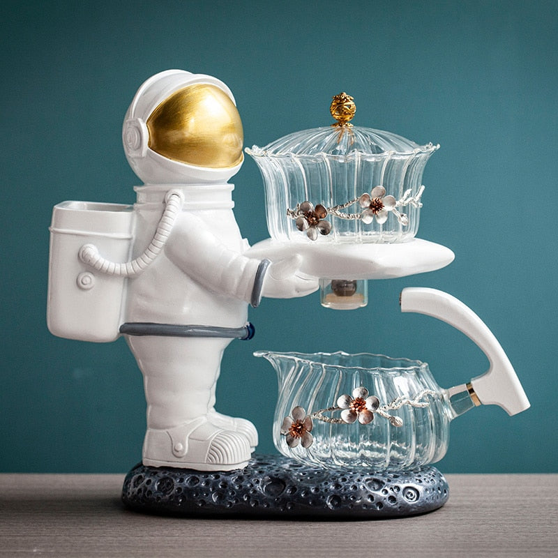 Astronaut Creative Fish Magnetic Teapot Glass Lazy Automatic Tea Making Household Puer Oolong Tea Set Infuser Drinking-Health Wisdom™