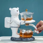 Astronaut Kungfu Tea Set Automatic Glass Teapot Heat-resistant Tea Infuser Glass Tea Maker Pot With Base-Health Wisdom™