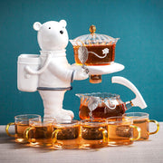 Astronaut Kungfu Tea Set Automatic Glass Teapot Heat-resistant Tea Infuser Glass Tea Maker Pot With Base-Health Wisdom™