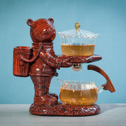 Astronaut Kungfu Tea Set Automatic Glass Teapot Heat-resistant Tea Infuser Glass Tea Maker Pot With Base-Health Wisdom™