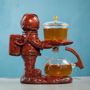 Astronaut Kungfu Tea Set Automatic Glass Teapot Heat-resistant Tea Infuser Glass Tea Maker Pot With Base-Health Wisdom™
