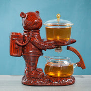 Astronaut Kungfu Tea Set Automatic Glass Teapot Heat-resistant Tea Infuser Glass Tea Maker Pot With Base-Health Wisdom™
