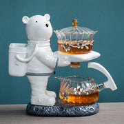 Astronaut Kungfu Tea Set Automatic Glass Teapot Heat-resistant Tea Infuser Glass Tea Maker Pot With Base-Health Wisdom™