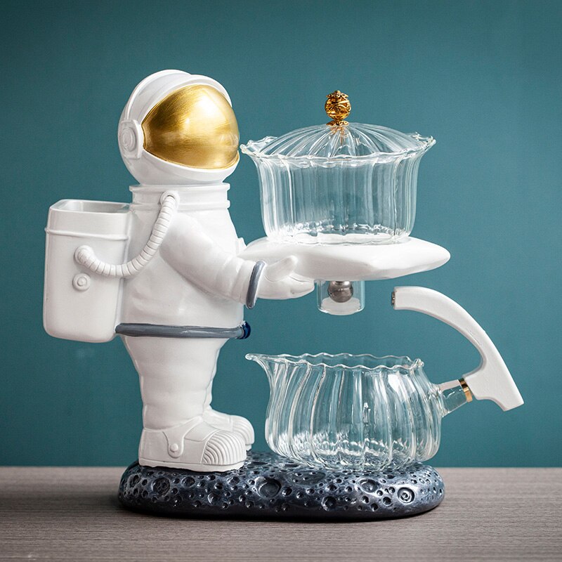 Astronaut Kungfu Tea Set Automatic Glass Teapot Heat-resistant Tea Infuser Glass Tea Maker Pot With Base-Health Wisdom™