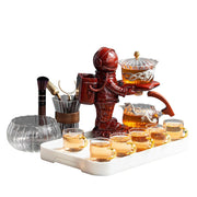Astronaut Tea Making Artifact Kungfu Teapot Teacup Automatic Tea Set Heat-resistant Glass Teapot Holder Base-Health Wisdom™