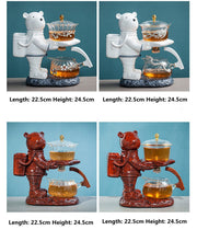 Astronaut Tea Making Artifact Kungfu Teapot Teacup Automatic Tea Set Heat-resistant Glass Teapot Holder Base-Health Wisdom™