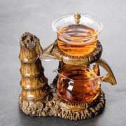 Automatic Teapot Tea Infuser Magnetic Water Diversion Heat-resistant Kungfu Tea Drinking Creative GlassTea Set-Health Wisdom™