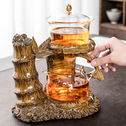 Automatic Teapot Tea Infuser Magnetic Water Diversion Heat-resistant Kungfu Tea Drinking Creative GlassTea Set-Health Wisdom™