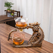 Automatic Teapot Tea Infuser Magnetic Water Diversion Heat-resistant Kungfu Tea Drinking Creative GlassTea Set-Health Wisdom™