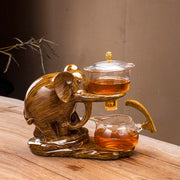 Automatic Teapot Tea Infuser Magnetic Water Diversion Heat-resistant Kungfu Tea Drinking Creative GlassTea Set-Health Wisdom™
