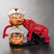 Automatic Teapot Tea Infuser Magnetic Water Diversion Heat-resistant Kungfu Tea Drinking Creative GlassTea Set-Health Wisdom™