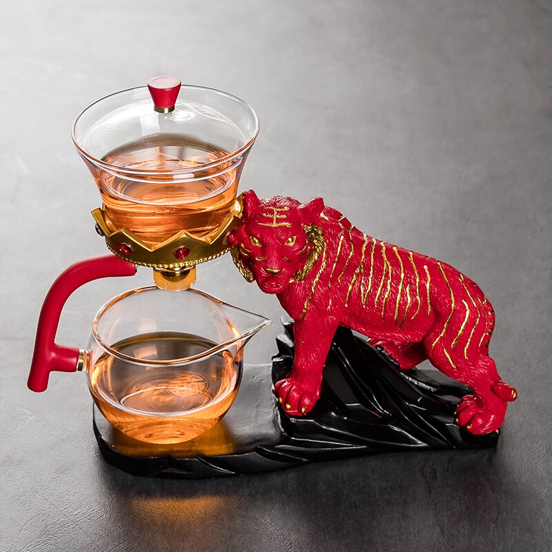 Automatic Teapot Tea Infuser Magnetic Water Diversion Heat-resistant Kungfu Tea Drinking Creative GlassTea Set-Health Wisdom™
