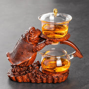 Automatic Teapot Tea Infuser Magnetic Water Diversion Heat-resistant Kungfu Tea Drinking Creative GlassTea Set-Health Wisdom™