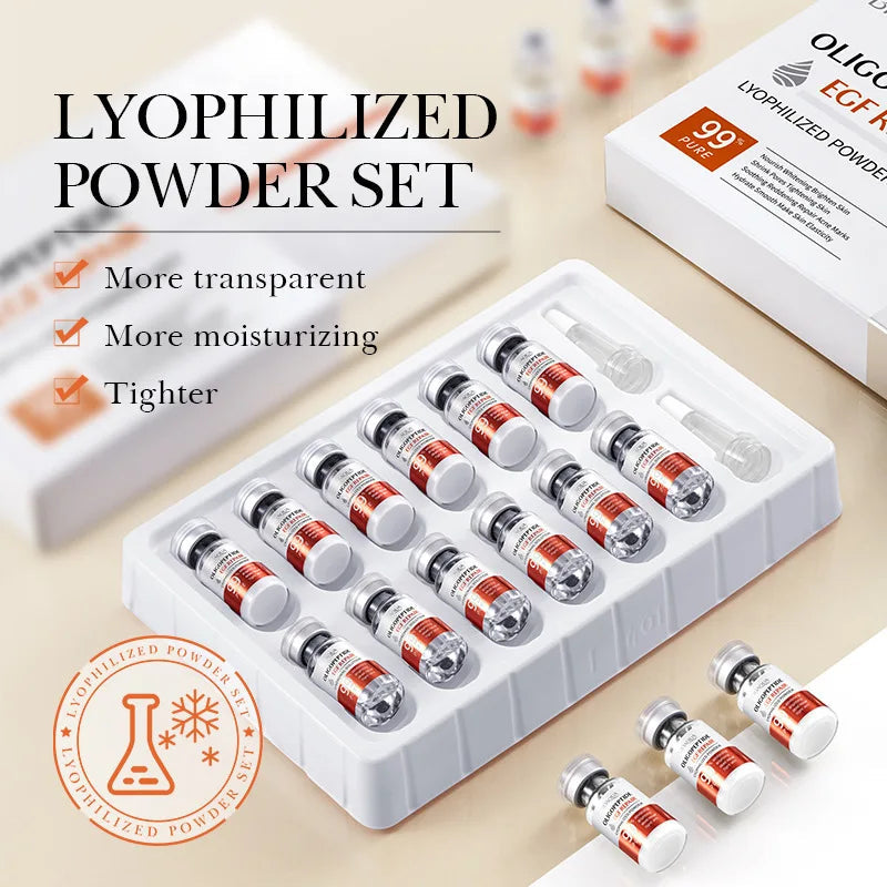 BIOAOUA Oligopeptide Face Skin Repair Freeze-dried Powder Set Sensitive Skin Moisturizing and Smoothing Hyaluronic Acid Essence-Health Wisdom™