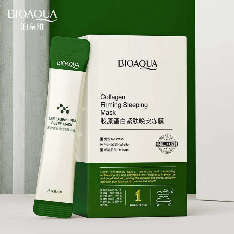 BIOAQUA 20pcs/lot Collagen Firming Night Sleeping Masks Facial Oil-control Improve Coarse No-wash Disposable Sleep Face Mask-Health Wisdom™