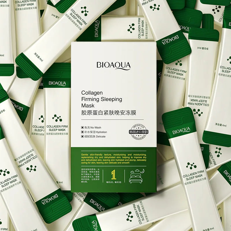 BIOAQUA 20pcs/lot Collagen Firming Night Sleeping Masks Facial Oil-control Improve Coarse No-wash Disposable Sleep Face Mask-Health Wisdom™
