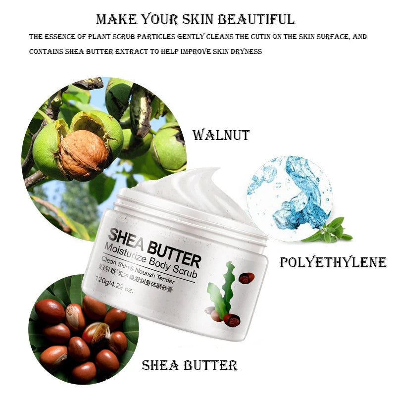 BIOAQUA Body Scrub Shea Butter Exfoliating Body Lotion Deep Cleansing Moisturizing Exfoliator Gel Moisturizer Dead Skin Remover-Health Wisdom™